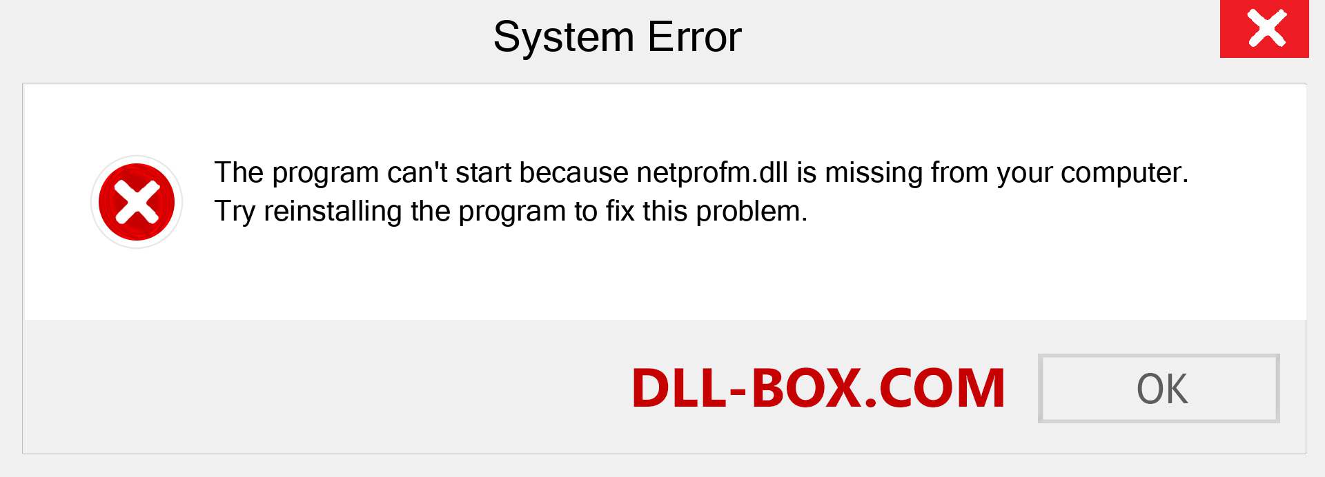  netprofm.dll file is missing?. Download for Windows 7, 8, 10 - Fix  netprofm dll Missing Error on Windows, photos, images